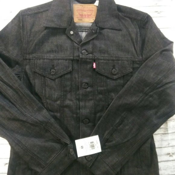 Mens Jean Jacket Sz Medium NWT Washed Black